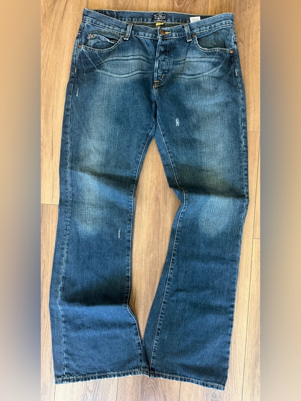 Vintage Earl Jeans Men's 34x34 Denim Bootcut Flared USA Made Button Fly